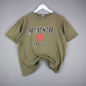Mash Movie 4077 Distressed Thrashed Tee Olive